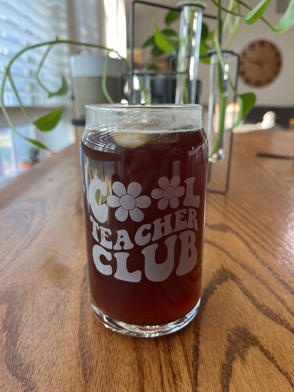 Cool Teachers Club Can Glass