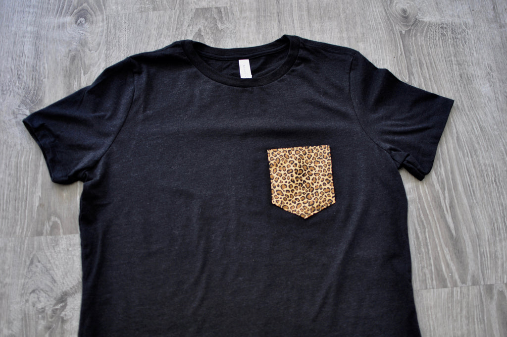 Cheetah Print Pocket T-Shirt