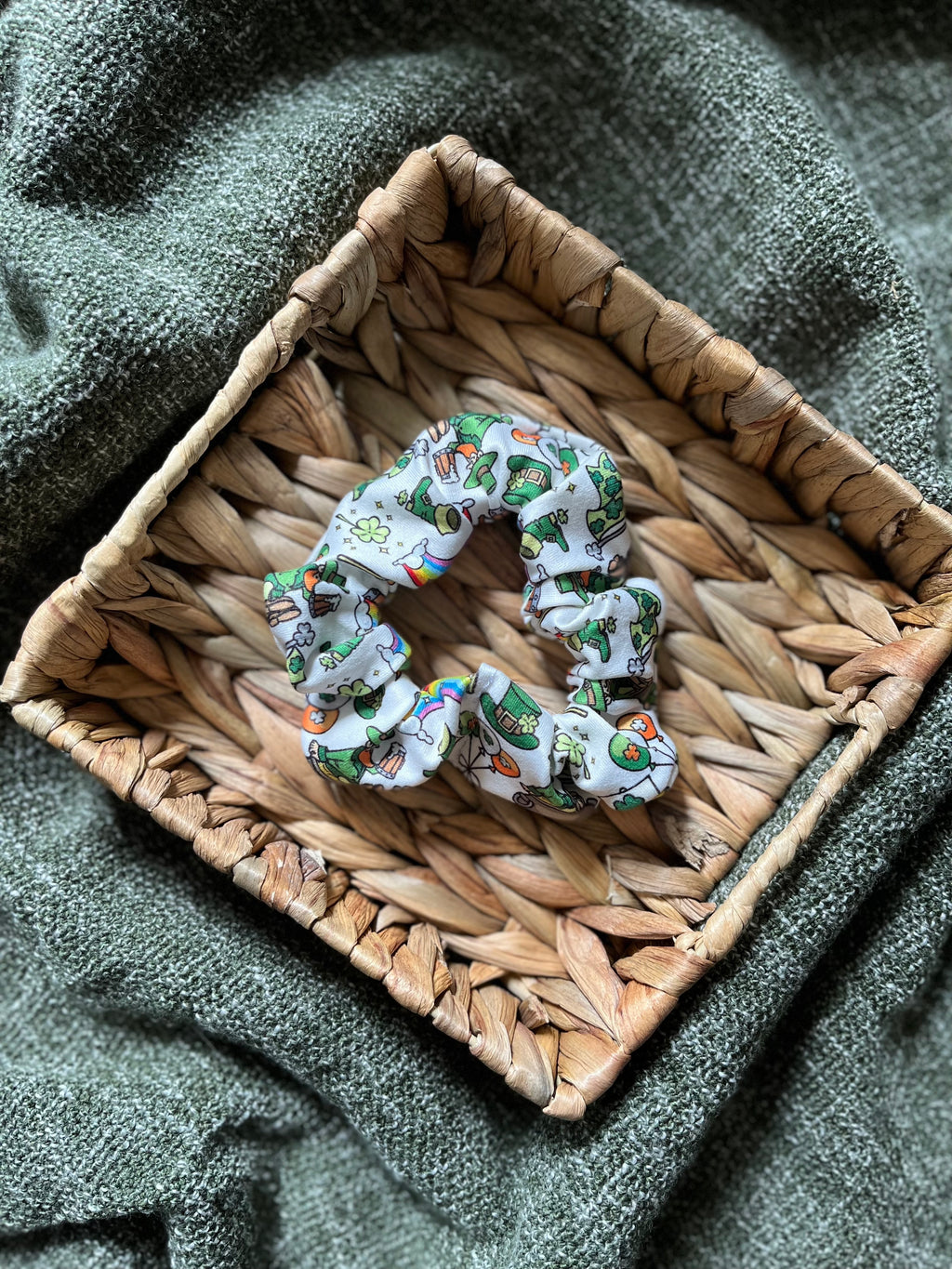St. Patrick's Day Knit Scrunchie